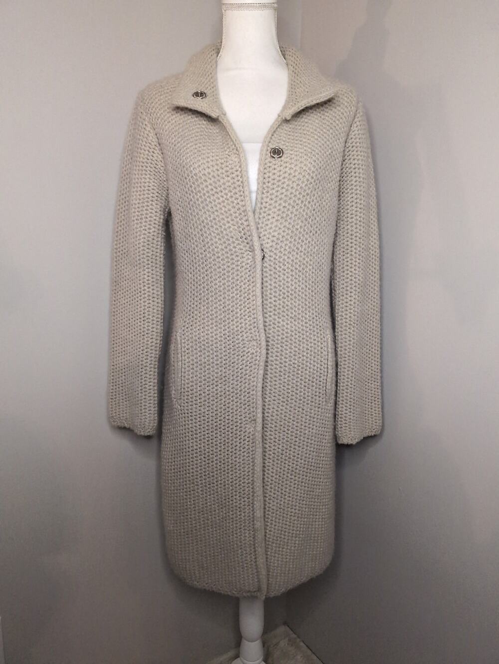 Made in Italy Bianca Chunky Oversized Knit Long Cardigan M
